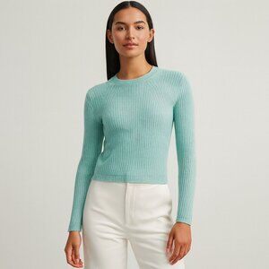 Daily Practice Light Blue Wool Blend Sweater Size XL Cozy Casual Long Sleeve